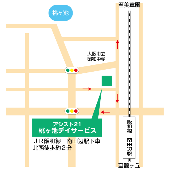 アシスト２１ 桃ケ池（桃ヶ池）デイサービスの周辺地図